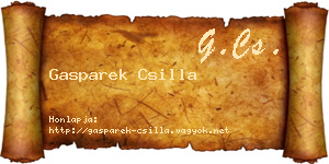 Gasparek Csilla névjegykártya