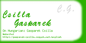 csilla gasparek business card